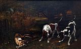 Gustave Courbet Hunting Dogs painting